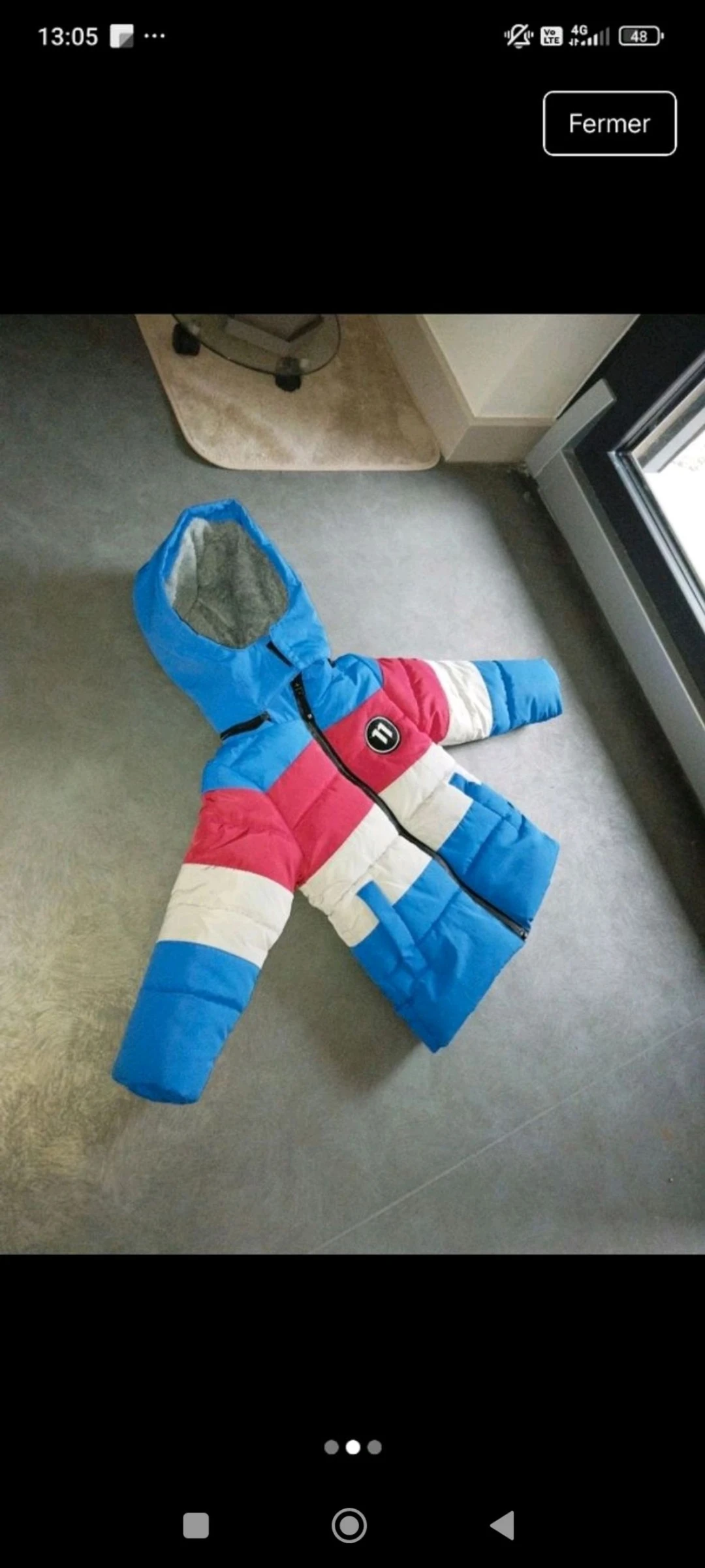 Blauw-wit-rode winterjas – photo 2